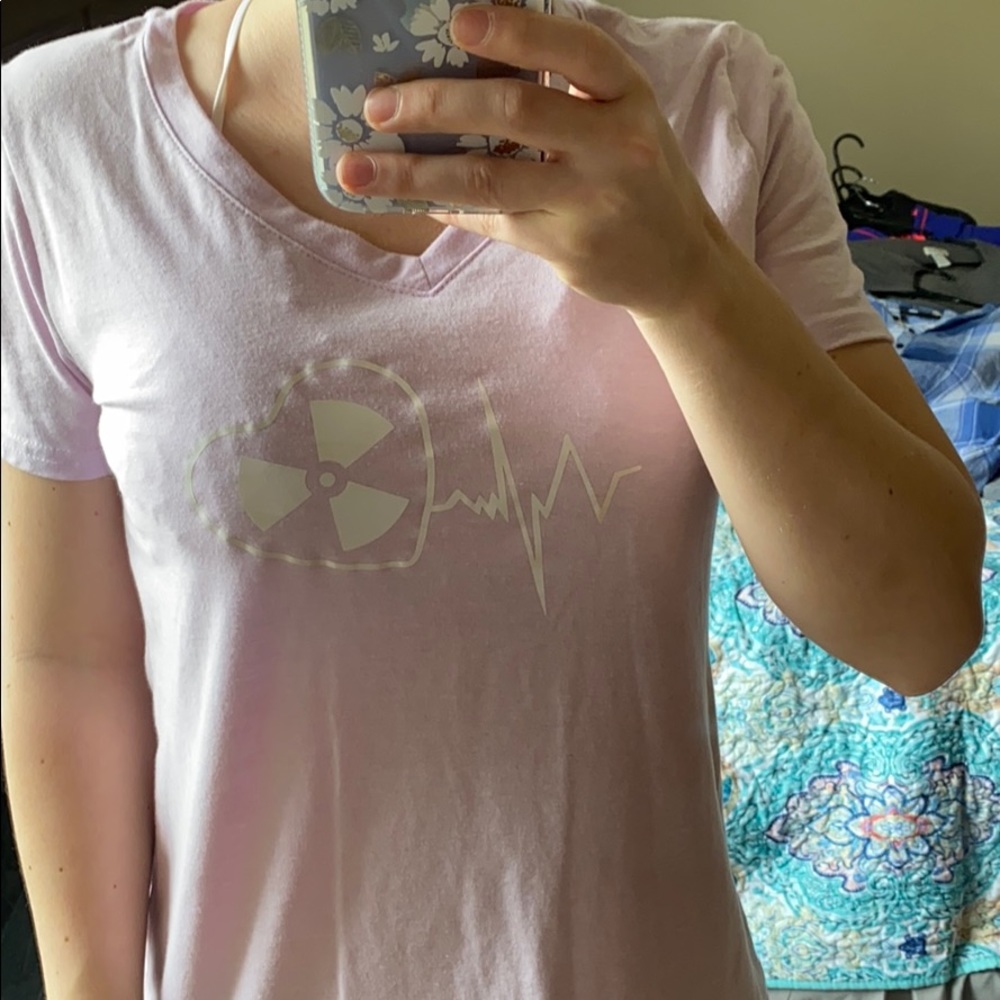 Radiation heartbeat lilac shirt